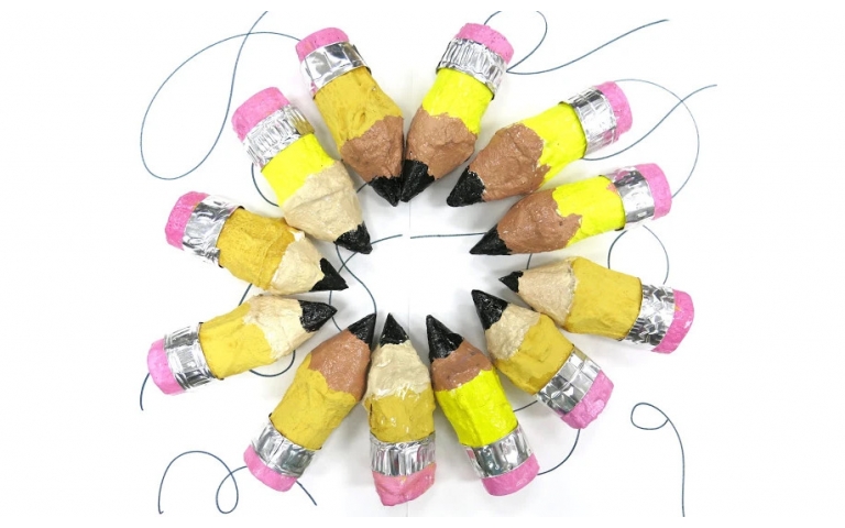 How to Make Larger than Life Pencil Sculptures with Rigid Wrap Plaster Cloth